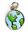 Sterling Silver 14mm Earth Pendant